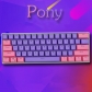 61 Keys Hyper Fuse Pony ANSI PBT Doubleshot Backlit Keycaps Set OEM Profile for MX Mechanical Gaming Keyboard GH60 GK61 RK61/ALT61/Annie/poker